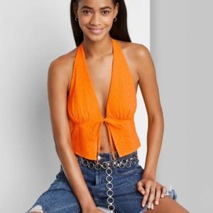 NWOT halter crop top